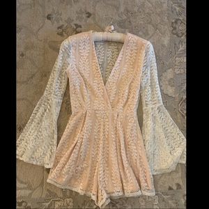 Lace Goodnight Macaroon Romper